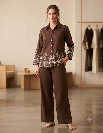 Cotton Embroided Coordset