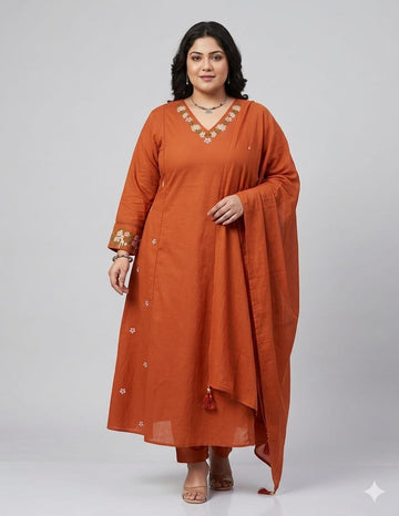 Orange Kurta Set