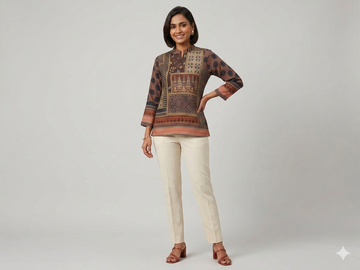 Akarake Print TOP