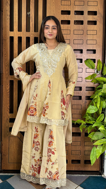 Ivory luxe palazo set