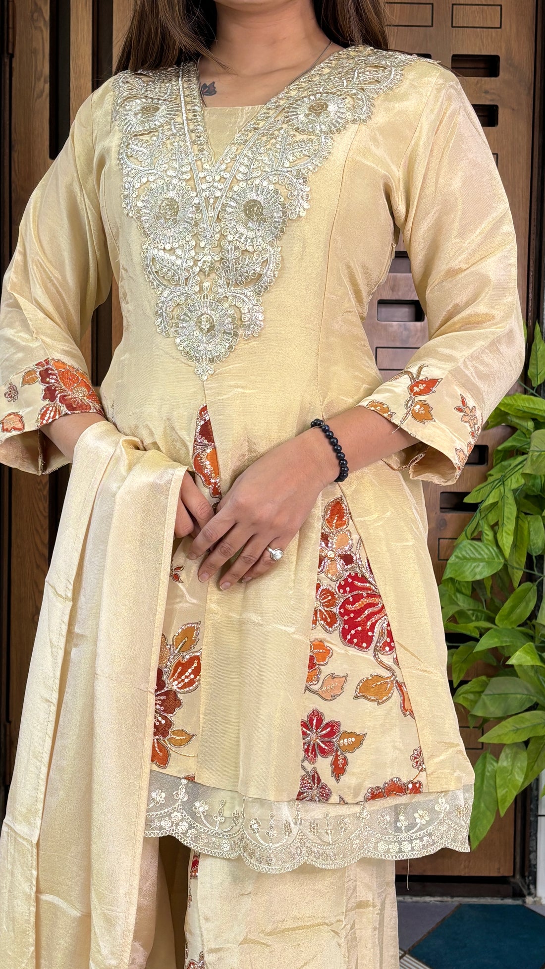 Ivory luxe palazo set